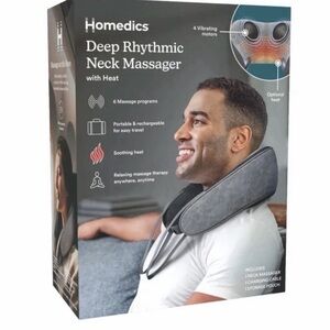 HoMedics Deep Rhythmic and Heat Neck Massager, New In Box